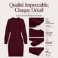 Robe moulante pour femme en maille côtelée à col rond