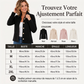 Blazer élégant à peplum et volants pour femme