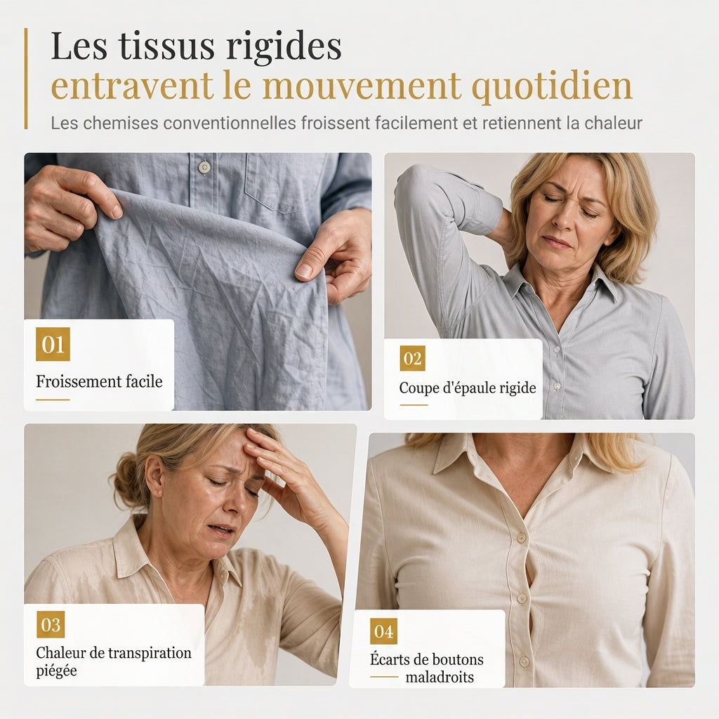 Blouse femme élégante et décontractée à manches longues et boutonnage