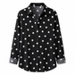 Blouse femme élégante et décontractée à manches longues et boutonnage