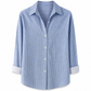 Blouse femme élégante et décontractée à manches longues et boutonnage