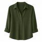 Blouse femme élégante et décontractée à manches longues et boutonnage