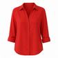 Blouse femme élégante et décontractée à manches longues et boutonnage