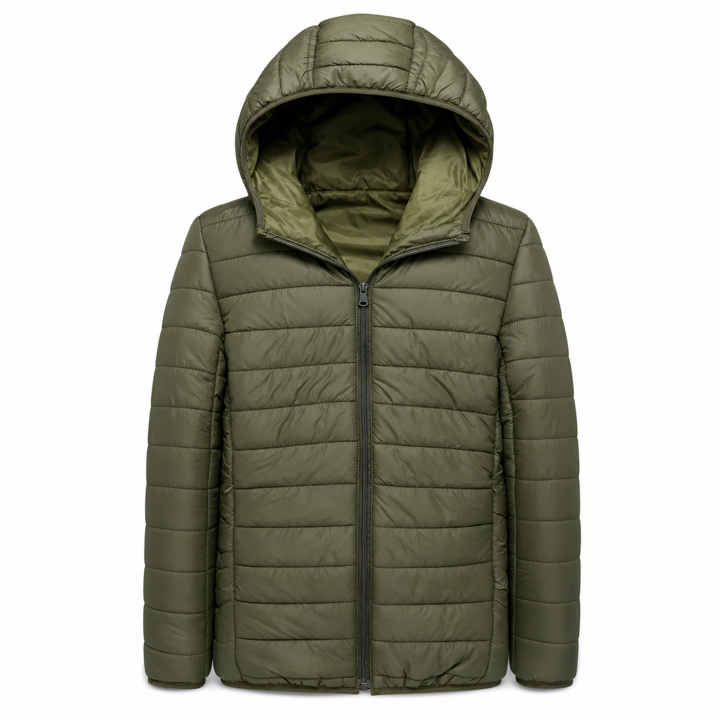 Manteau d'hiver court décontracté en coton matelassé à capuche et léger pour homme, grande taille
