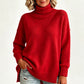 Pull en maille col roulé ample pour femme