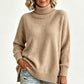 Pull en maille col roulé ample pour femme