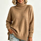 Pull en maille col roulé ample pour femme