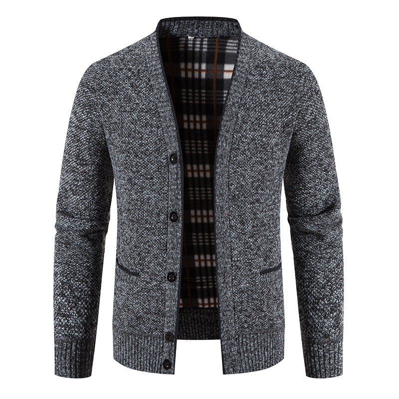 Cardigan en tricot décontracté à boutons pour homme
