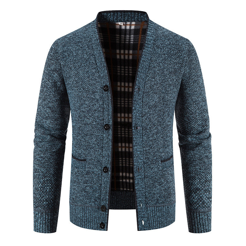 Cardigan en tricot décontracté à boutons pour homme