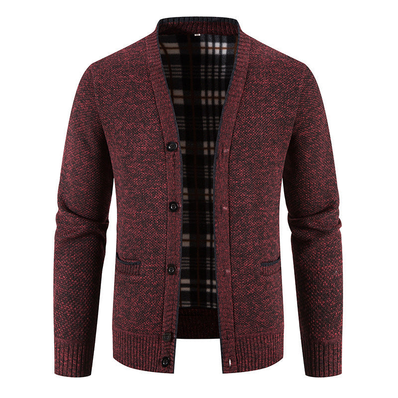 Cardigan en tricot décontracté à boutons pour homme