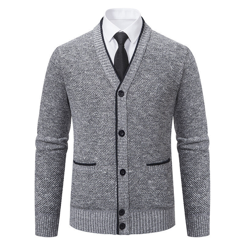 Cardigan en tricot décontracté à boutons pour homme