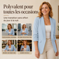 Veste ajustée décontractée et polyvalente pour femme