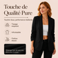 Veste ajustée décontractée et polyvalente pour femme