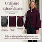 Pull en maille femme à manches bouffantes et fermeture éclair