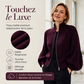 Pull en maille femme à manches bouffantes et fermeture éclair