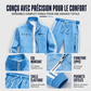 Ensemble veste à fermeture éclair complète et pantalon à imprimé géométrique pour homme