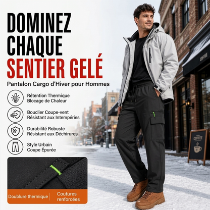 Pantalon thermique coupe-vent d'hiver pour hommes, adapté aux activités de plein air