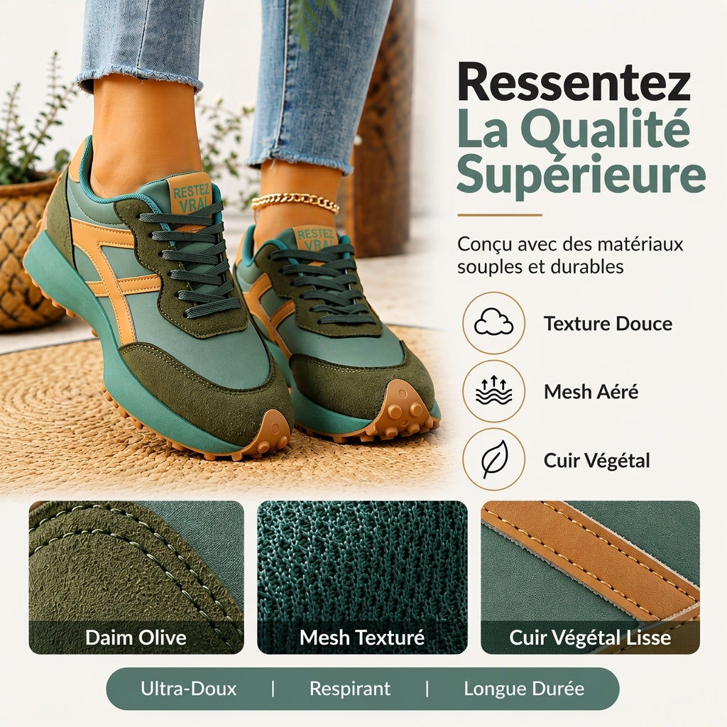 Baskets à semelle compensée légères et décontractées pour femmes