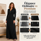 Robe longue en maille côtelée à capuche pour femme