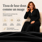 Robe longue en maille côtelée à capuche pour femme