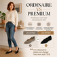 Chaussures plates élégantes pour femme, à bout pointu et découpe en V