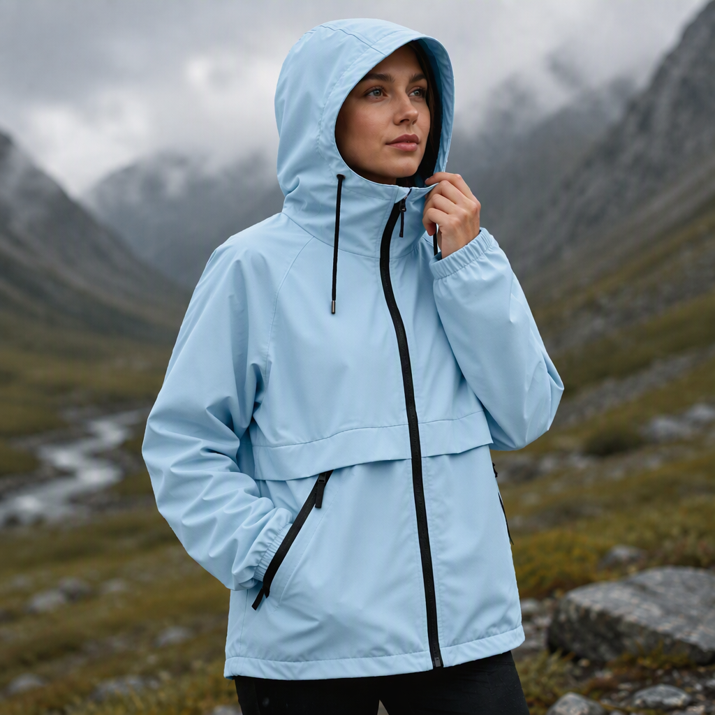 Veste à capuche coupe-vent outdoor pour femmes