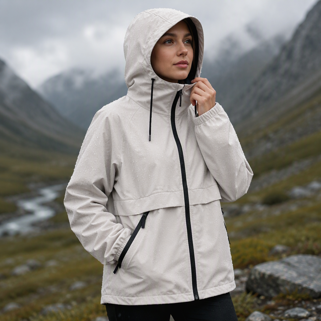 Veste à capuche coupe-vent outdoor pour femmes