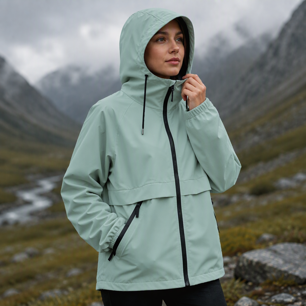 Veste à capuche coupe-vent outdoor pour femmes