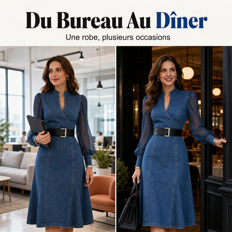 Robe en jean amincissante pour femme
