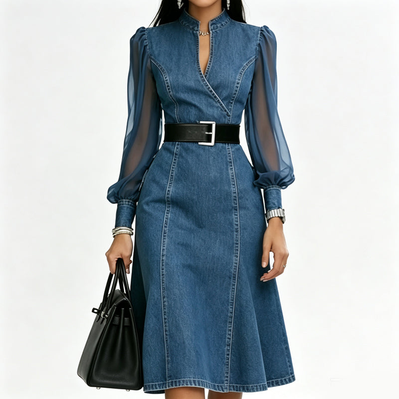 Robe en jean amincissante pour femme