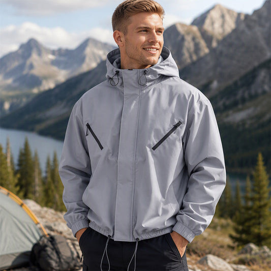 Veste à capuche élégante et coupe-vent pour homme