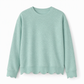 Pull col rond ourlet festonné pour femme