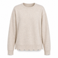 Pull col rond ourlet festonné pour femme