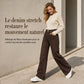 Jean large rétro taille haute pour femme, pantalon en jean fluide long jusqu'au sol