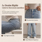 Jean large rétro taille haute pour femme, pantalon en jean fluide long jusqu'au sol