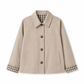 Manteau d'automne-hiver décontracté pour femme, à manches longues et boutonnage simple