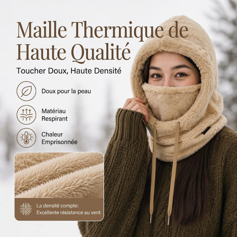 Cagoule de cyclisme thermique et coupe-vent unisexe