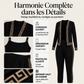 Ensemble 3 pièces pour femme : cardigan, top tube et pantalon