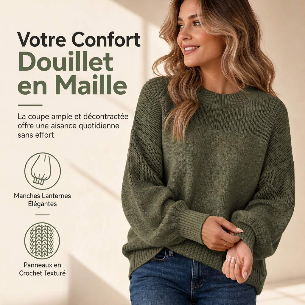 Pull en maille unisexe pour femme