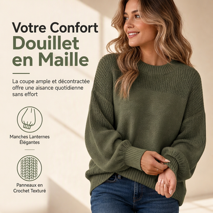 Pull en maille unisexe pour femme