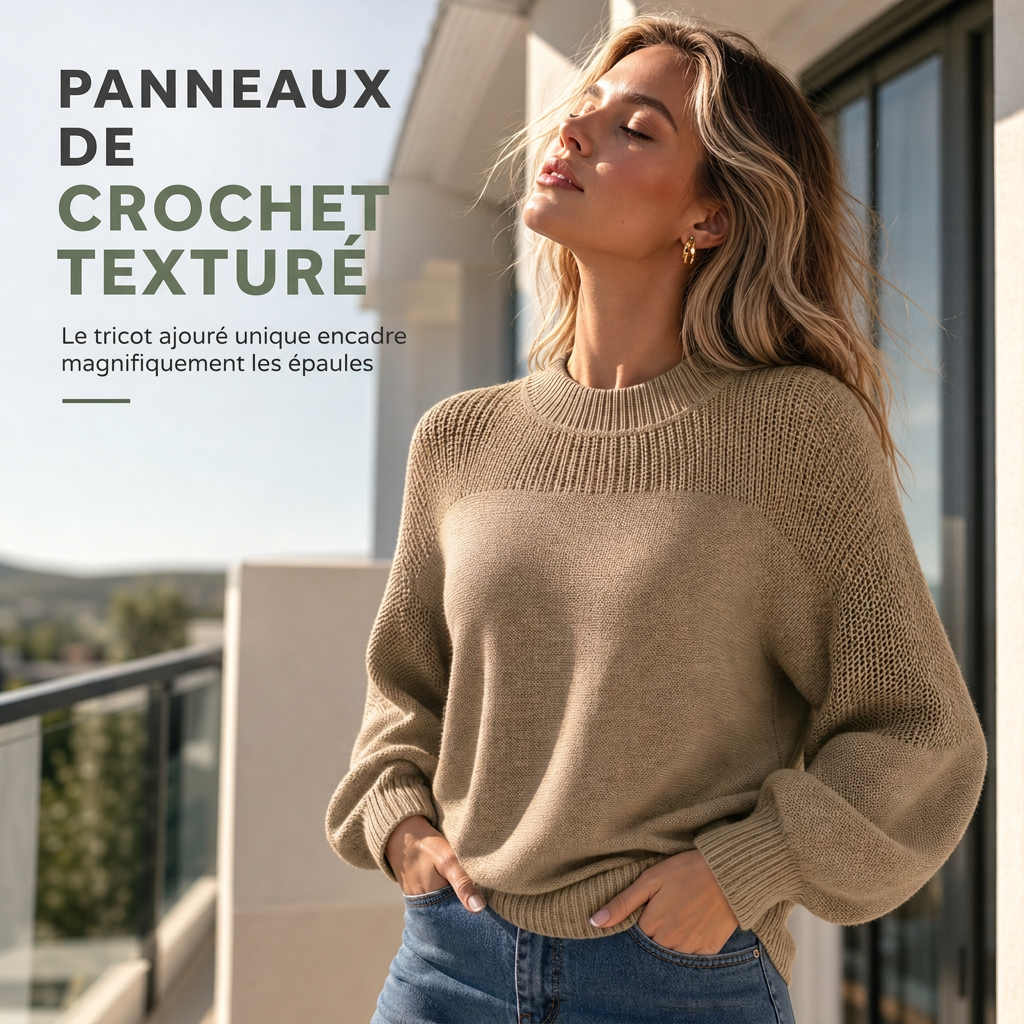 Pull en maille unisexe pour femme