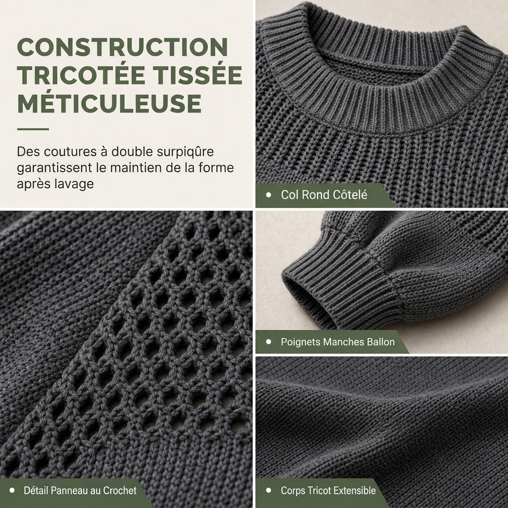 Pull en maille unisexe pour femme