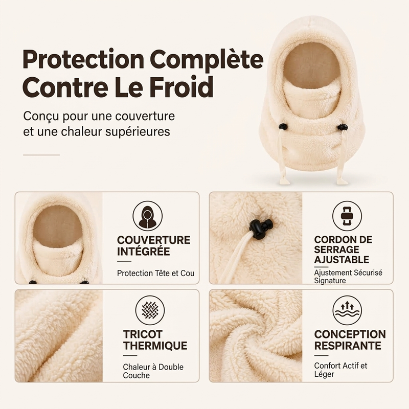 Cagoule de cyclisme thermique et coupe-vent pour enfants