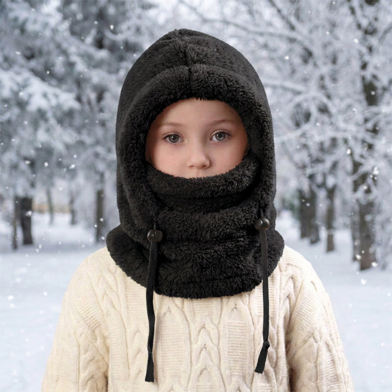 Cagoule de cyclisme thermique et coupe-vent pour enfants