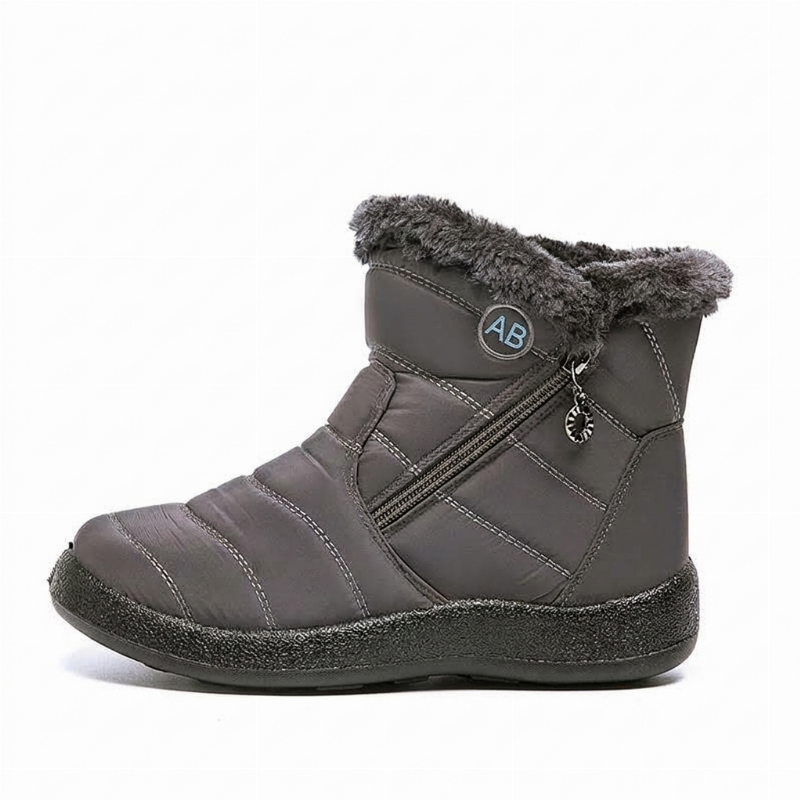 Bottes de neige d'hiver pour femme avec doublure moelleuse
