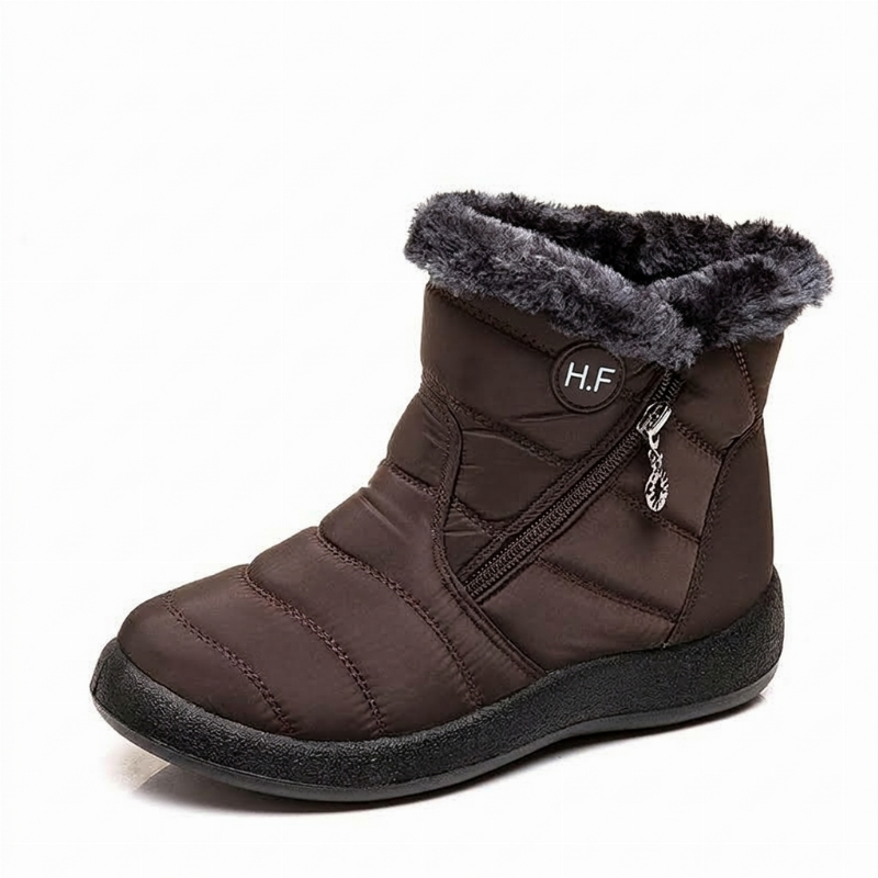 Bottes de neige d'hiver pour femme avec doublure moelleuse