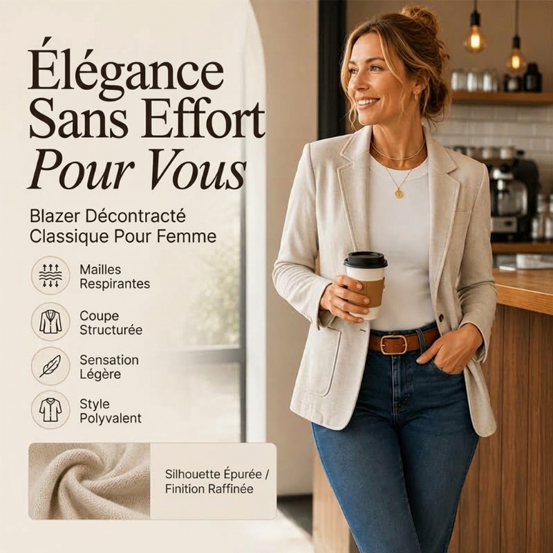 Veste classique à un bouton pour femme
