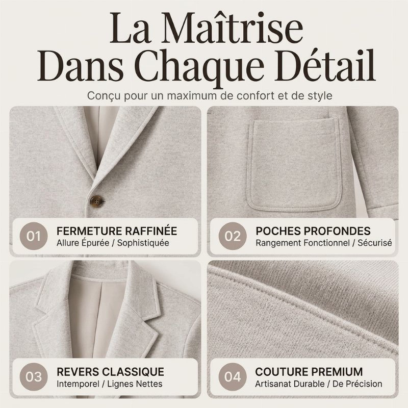 Veste classique à un bouton pour femme