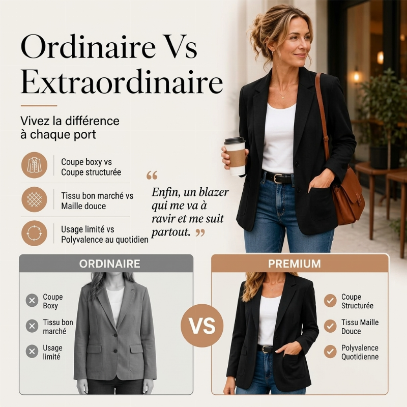 Veste classique à un bouton pour femme