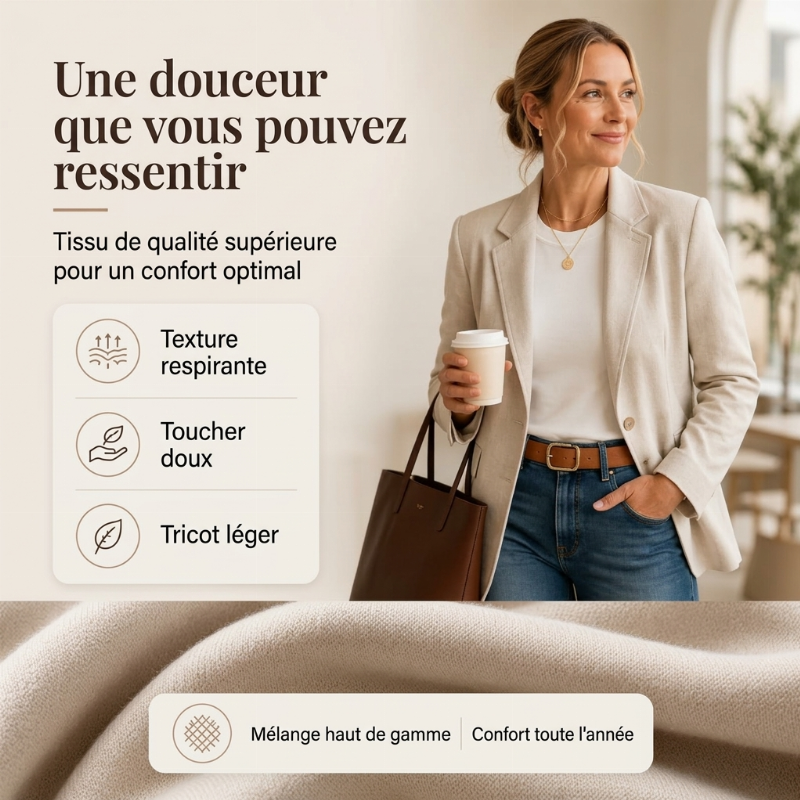 Veste classique à un bouton pour femme